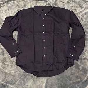 Lands' End Men's Dark Button-Down Shirt